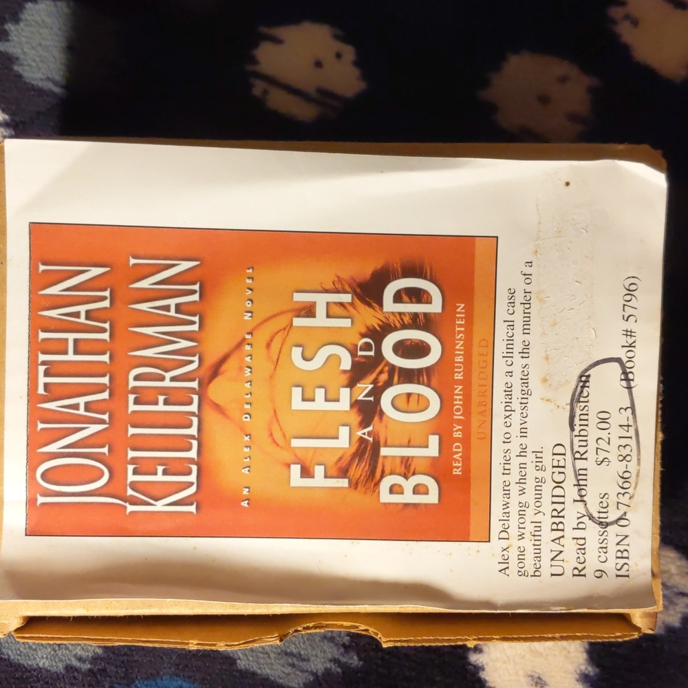 Flesh and Blood Jonathan Kellerman Audiobook Cassette
